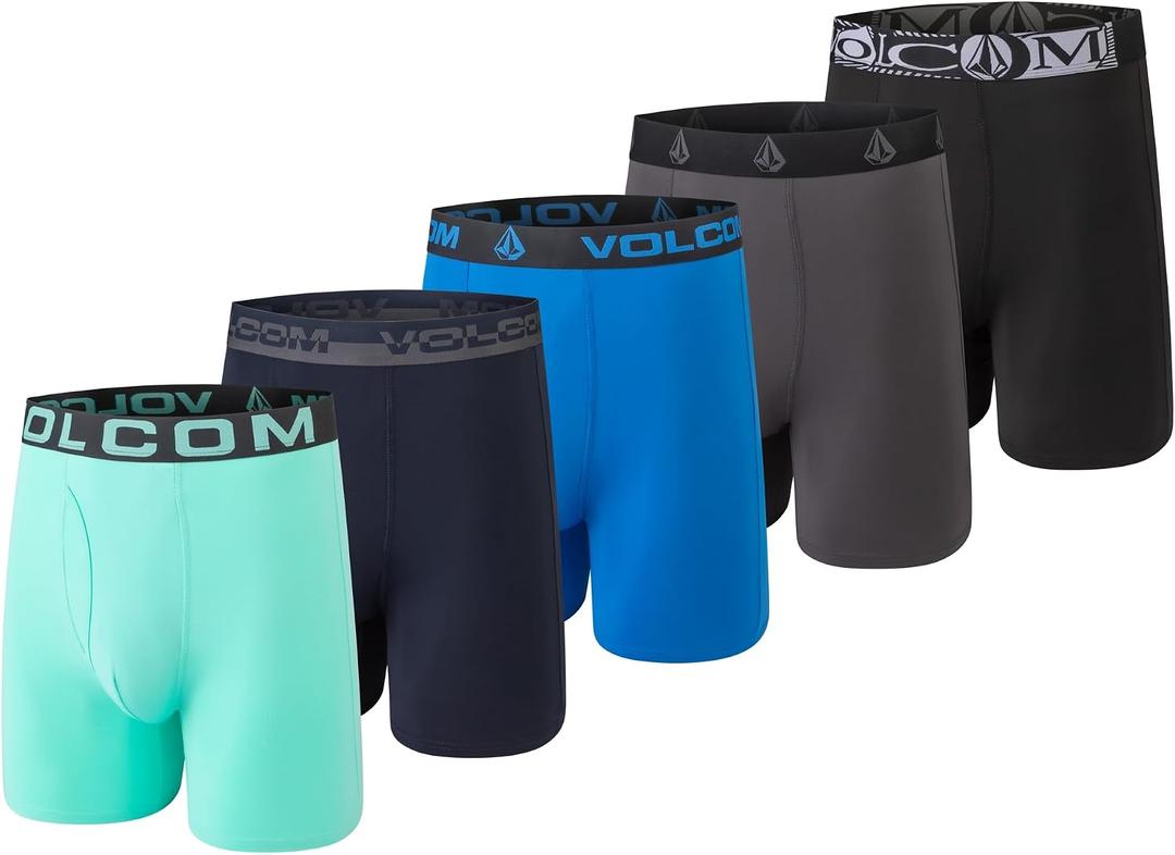 Volcom Mens Boxer Briefs Poly Spandex Performance Boxer Briefs Underwear (XL)