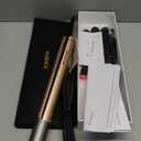 KUSNCA Professional Titanium Flat Iron, Hair Straightener and Curler Iron 2 in 1, Negative Ion Straightening, Dual Voltage Travel Pack, Front Anti-Scald Function, LCD 230°F-450°F, 1 Inch (Gold)