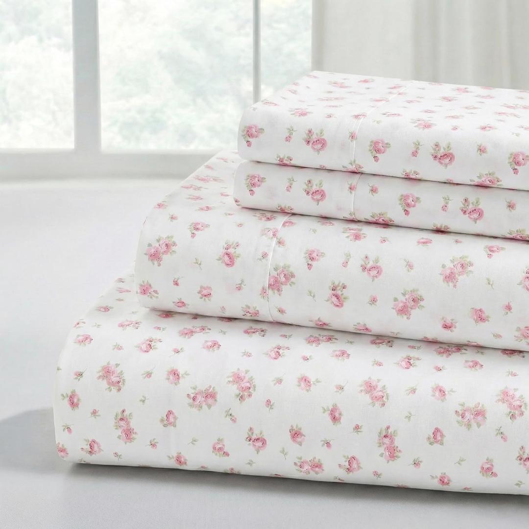 Modern Threads Silky Soft Microfiber and Wrinkle Free Sheets - Luxurious Microfiber Bed Sheets Includes Flat Sheet, Fitted Sheet with Deep Pockets, & Pillowcases Ivory, Queen