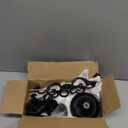 JEVIMORY Black Candelabra Candle Holders for Pillar Candles 10.6 inch Tall, 5 Candle Candlestick Holder for 1/2-1 inch Taper Candles Halloween Candelabra Decoration Easy Assembly (Black)