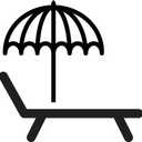 Adjustable Beach Chair Umbrella with Clamp, Blue