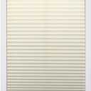 DEZ FURNISHINGS Cordless 1" Light Filtering Pleated Shade, Fabric, 30"W x 64"H, Ecru