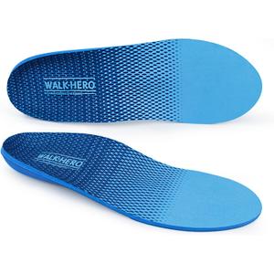 Plantar Fasciitis Feet Insoles Arch Supports Orthotics Inserts Relieve Flat Feet, High Arch (Mens 6-6 1/2 | Womens 8-8 1/2) (New Blue)