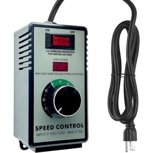 AC Motor Speed Controller 100V-120V 15A Variable Fan Speed Controller,AC Electronic Voltage Stabilizer,Overload Protection,Electronic Voltage Regulator,LED Display for Precise Control