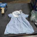 Kucnuzki Baby Girl Clothes Cute Spring Summer Sun Dresses Toddler Casual Puff Sleeve Floral Dress Girls Summer Outfits, Blue 12-18M