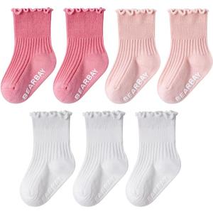 Baby Non Slip Ankle Socks with Grippers for 0 Months-7 Years Old Walking Socks (6-12 Months)