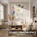 Large Felt Bulletin Board for Wall, 24"x18" Frameless Picture Board, Soft Felt Cork Board for Office, Home Planning & Office Wall Decor, Easy Install Pin Board