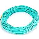 Monoprice Fiber Optic Cable - 15 Meter - Aqua | LC to LC, OM3, 50/125 Type, Multi Mode, 10Gb, Duplex