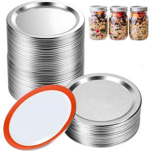 24 Pcs Canning Lids Regular Mouth Leak Proof Seal Wide Mouth Canning Lids Food Grade Metal Mason Jar Lid Fits Ball and Kerr Jar