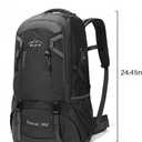 60L Hiking Backpack,Camping Backpack Lightweight Travel Daypack Waterproof Backpacking Bag for Men Women (Black)