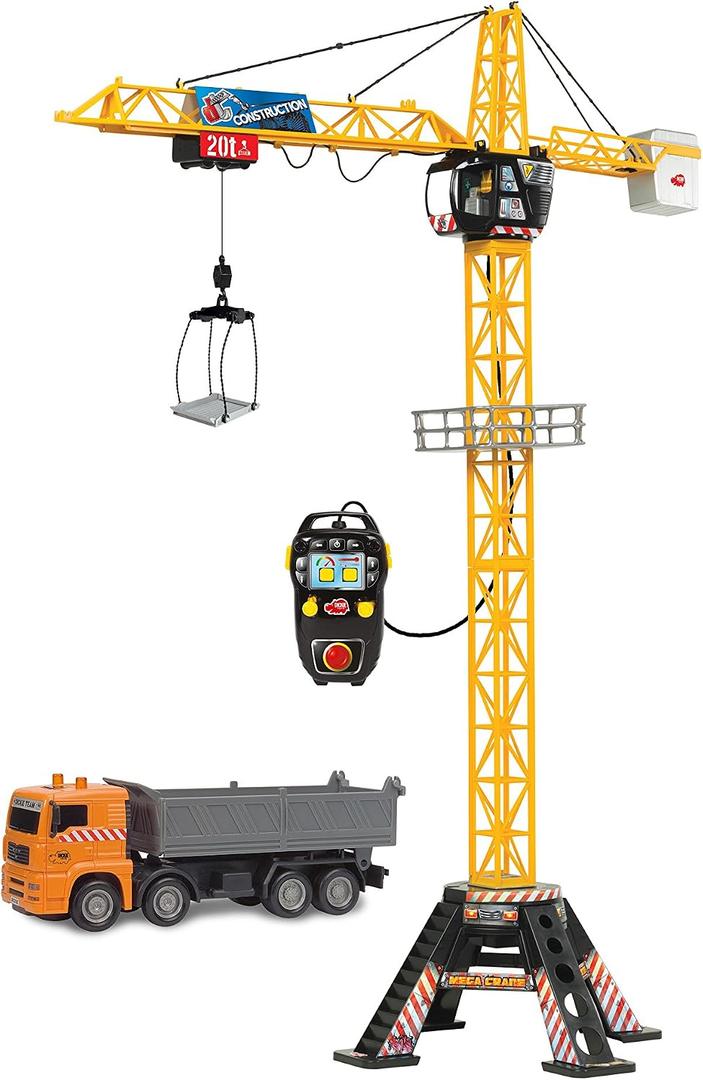 Dickie Toys 48" Mega Crane and Truck Vehicle and Playset, One Size