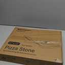Pizza Stone 15x12 Inch Rectangular, Cordierite Baking Stone for Oven Grill BBQ, Crack Resistant with 4 Built-in Handles for Crispy Crust Bread Cookies
