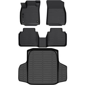 AUXKO All Weather Floor Mats Cargo Mat Fit for Honda Accord(Include Hybrid) 2023 2024 2025 TPE Rubber Liners All Season Guard Odorless Anti-Slip Floor Mats Cargo Liner