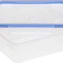 Snapware Total Solution 8.5-Cup Plastic Food Storage Container with Lid, 8.5-Cup Rectangular Meal Prep Container, Non-Toxic, BPA-Free Lid with 4 Locking Tabs, Microwave, Dishwasher, and Freezer Safe