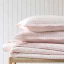 Martha Stewart - Twin Quilt Set, 100% Soft & Breathable Bedding with a Lightweight Feel for Year Round Comfort, 2 Piece Bed Set with Matching Pillowcase (Olivia Gingham Pink)
