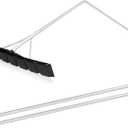 Flat Roof Snow Rake, 4.8-16FT Aluminum Detachable Angled Snow Roof Rake for Trucks, Travel Trailers, Motorhome, RV's Flat Rooftops, 24" Plastic Blade