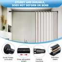 Tension Curtain Rod, 48 to 84 inch Adjustable Heavy Duty black shower curtain rod for bathroom Closet Windows