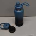 32oz Insulated Water Bottle with Straw, Stainless Steel Metal Vacuum Water Flask, Large Thermal Water bottle with Leakproof 3 Lids for Travel, Camping, Gym Sports Indigo Black