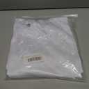 Football Jersey Blank Mesh Hip Hop Short Sleeve Shirt Plain Practice Sport Uniform Gift for Men S~3XL (White)