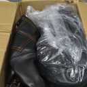 XUANYUDG0769 Golf Cart Front and Rear Seat Covers for EZGO RXV 2008-up OEM Ordinary Front Seat and Aftermarket Common Rear Seat Kits, No Stapler Vinyl Leather Diamond EZGO RXV Seat Covers