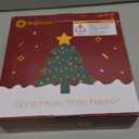 Christmas Star Tree Topper, Plug in Sliver Glittered 3D Star Tree Topper, Metal Hollow Designed Built-in 10 Bulbs String Lights for Indoor Christmas New Year Holiday Tree Decoration, White Base