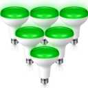 6 Pack Halloween LED Flood Light Bulb BR30 Outdoor Flood Home Patio Driveway Light Waterproof LED Bulb Indoor Outdoor Spotlight for Yard Porch(Green)