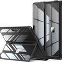 INFILAND Surface Pro 11/10/9 Case, Crystal Clear Multi-Angle Shockproof for Microsoft Surface Pro 11th Edition AI 2024, Work with Surface Pro Signature Keyboard & Slim Pen 2, Mysterious Black