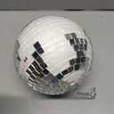 Mirror Disco Ball 8 Inch Hanging Disco Ball for Party Wedding Holiday Home Decoration, Silver