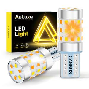 168 2825 W5W T10 CAN-Bus LED Bulb Dual Color White/Amber Yellow Switchback for Car Interior Dome Map Door License Courtesy Dash Lights, Pack of 2