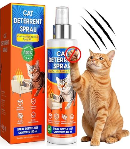 Cat Deterrent Spray - Safe Indoor & Outdoor Deterrent for Furniture Protection, Effective Training Aid with Natural Ingredients