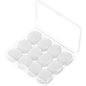 10 Pairs Ear Plugs for Sleeping Reusable Moldable Silicone Earplugs Soft Noise Cancelling Earplugs Sound Blocking Ear Plugs with Case for Swimming Concert 40dB NRR Personalized Stationery (Clear, H)