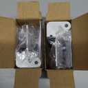 2 Pack Reinforcement Locks with 8 Screws, Childproof Night Lock Withstands 800 Lbs White