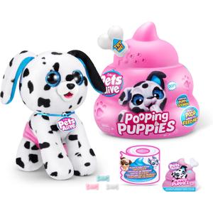 Pets Alive Pooping Puppies (Dalmatian) by ZURU Surprise Puppy Plush, Ultra Soft Plushies, Interactive Toy Pets, Electronic Pet Puppy for Girls and Children (Series 1)