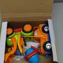 PREXTEX 2 Pack Remote Control Cars for 3-5 Year Old Boys - Truck and Tractor Toddler Toys with Easy Controllers - Sound and Light Play Features - Fun Birthday Gift Toy for Kids