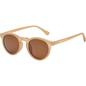 Gleyemor Vintage Polarized Sunglasses for Men Round Sunglasses UV400 Protection Retro Hand-crafted Acetate Frame (04 Champagne Frame/Brown Lens)