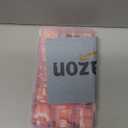 NOVO OVO Old School Wide White French Short Sharp Square Tip Nail Tips Press on BABY PINK, Need Builder Gel Top Coat Nail Glue, Soft Gel Full Cover Fake Nail Extension, for DIY x 15 Sizes 240 pcs