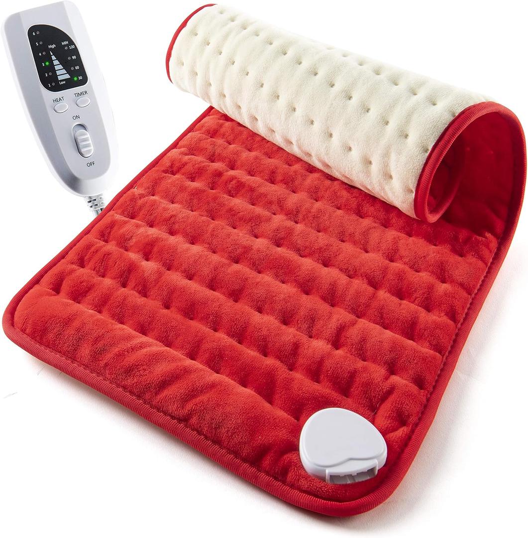 Heating pad - Electric Best for Back Pain and Cramps Relief 2 Hour auto Off Measures 24" X 12" Moist with Many Adjustable Setting Heats Fast