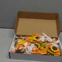 Employee Appreciation Crochet Bouquet Handmade Knitted Artificial Flowers Party Decor a Bunch of Love Cards in Gift Bags for Co-Workers, Boss, or Team Members(10 Sets,Sunflower)