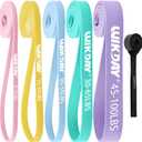 Resistance Bands, Pull Up Bands, Workout Bands for Exercise, Thick Heavy Resistance Band Set with Door Anchor, Elastic Bands for Body Stretching, Crossfit Training at Home/Gym Men & Women Women (Pastel Color(8-100LBS))