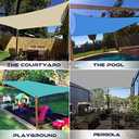 8' x 12' Sun Shade Sail Rectangle Outdoor Canopy Cover UV Block for Backyard Porch Pergola Deck Garden Patio (Red)