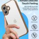 Shockproof for iPhone 16 Case, [Full Camera Protection] [Military-Grade Drop Protection] Protective Anti-Yellow Slim Translucent Matte Skin-Friendly for iPhone 16 Phone Case, Brown