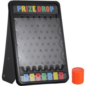 Tabletop Prize Drop Board Game Plinko Board Large Foldable Stand with Customizable 10 Playing Pucks for Carnival Tradeshow Party (31"x21")