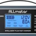 8 Volt Battery Charger - Smart Fully Automatic 0-14A Maintainer for 8V Golf Cart & Automotive Batteries, Also Works with 6/12/14/16/24V AGM, Gel, Lead-Acid