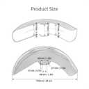 Wrap Front Fender Motorcycle Mudguard Fit For Harley Touring Electra Glide Road Glide Road King Street Glide Tri Glide Tour Glide Ultra Glide 2014-2023 Carbon Fiber Pattern ABS
