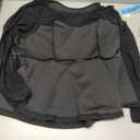 MakeMeChic Women's Plus Size Cocktail Tops Mesh Sheer Peplum Ruffle Hem Leopard Long Sleeve Slim Fitted Elegant Tee Shirt LG