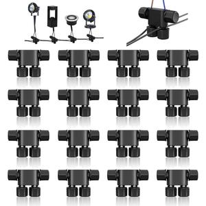 NETEHA 16 Pack Low Voltage 12-18 Gauge Wire Connectors for Landscape Lighting, Pathway Lights, Outdoor LED Lights