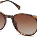 SOJOS Small Round Classic Polarized Sunglasses for Women Men Vintage Style UV400 Lens MAY SJ2113 (Tortoise/Gradient Brown)