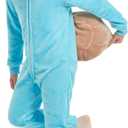 Kids Flannel Animal Onesie Costume Halloween Dress up Christmas for Girls and Boys (Blue)