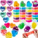 JOYIN 30 PCS Valentines Day Clear Slime Hearts for Kids Classroom Exchange Prizes, Valentine Party Favors, Gift Exchange