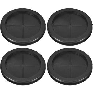 uxcell 4Pcs Rubber Grommets 3-4/8" (90mm) Drill Hole, 3-1/4" (80mm) ID Double Sided Hole Plugs Ring Gasket for Firewall Cable Wire Protecting, Black